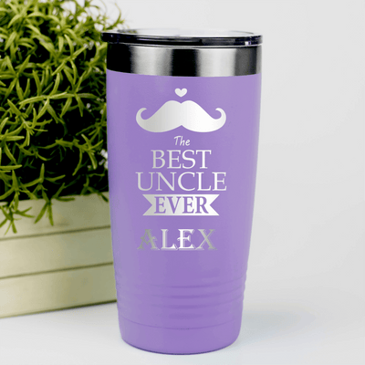 Light Purple Uncle Tumbler With Best Uncle Ever Design