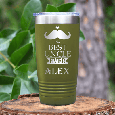 Military Green Uncle Tumbler With Best Uncle Ever Design