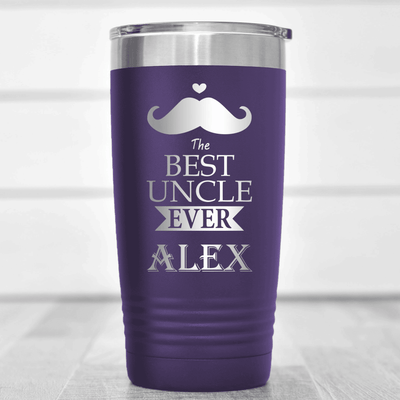Purple Uncle Tumbler With Best Uncle Ever Design
