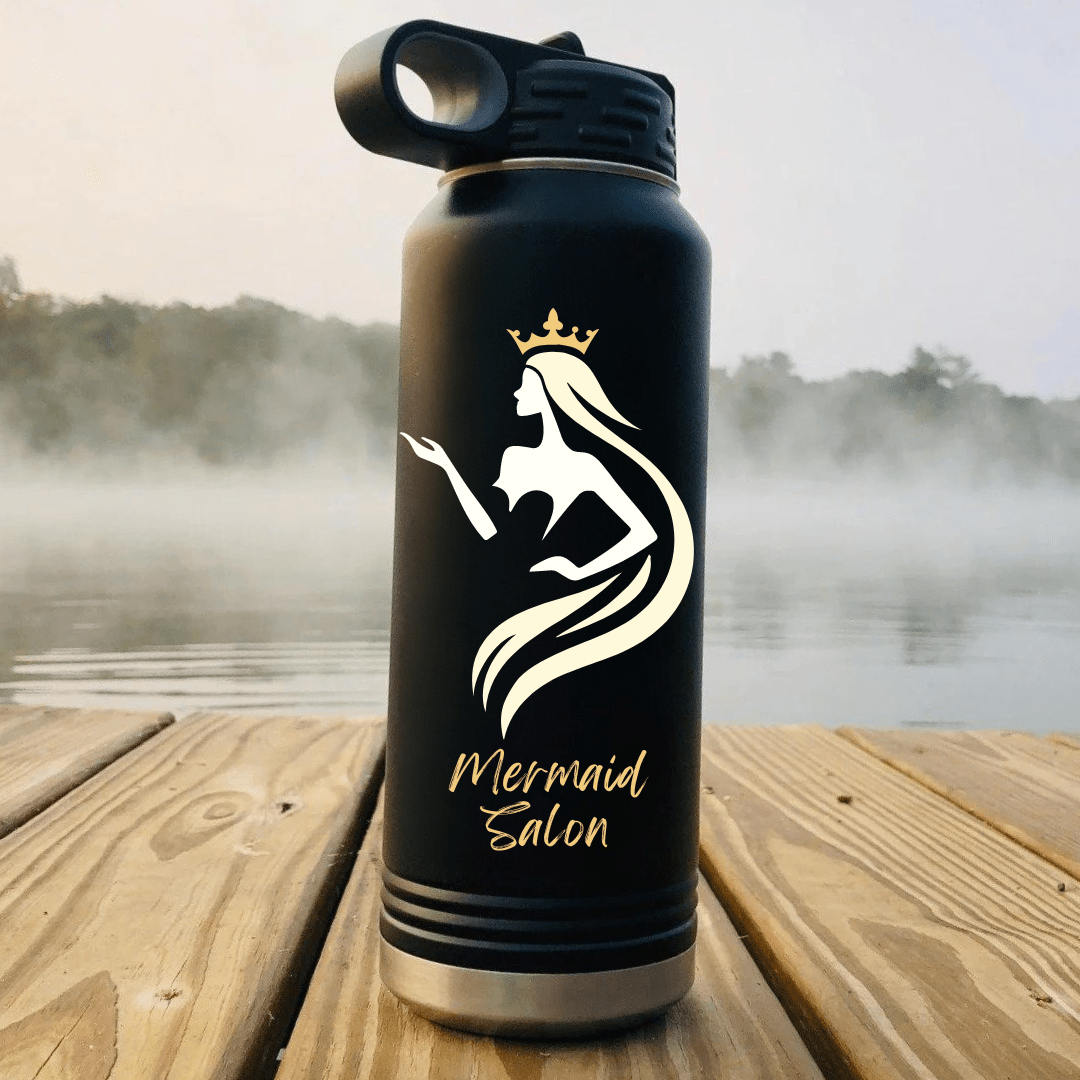 Unique Personalized UV Logo Water Bottle Customized Golf Outing Gifts for Men by Groovy Guy