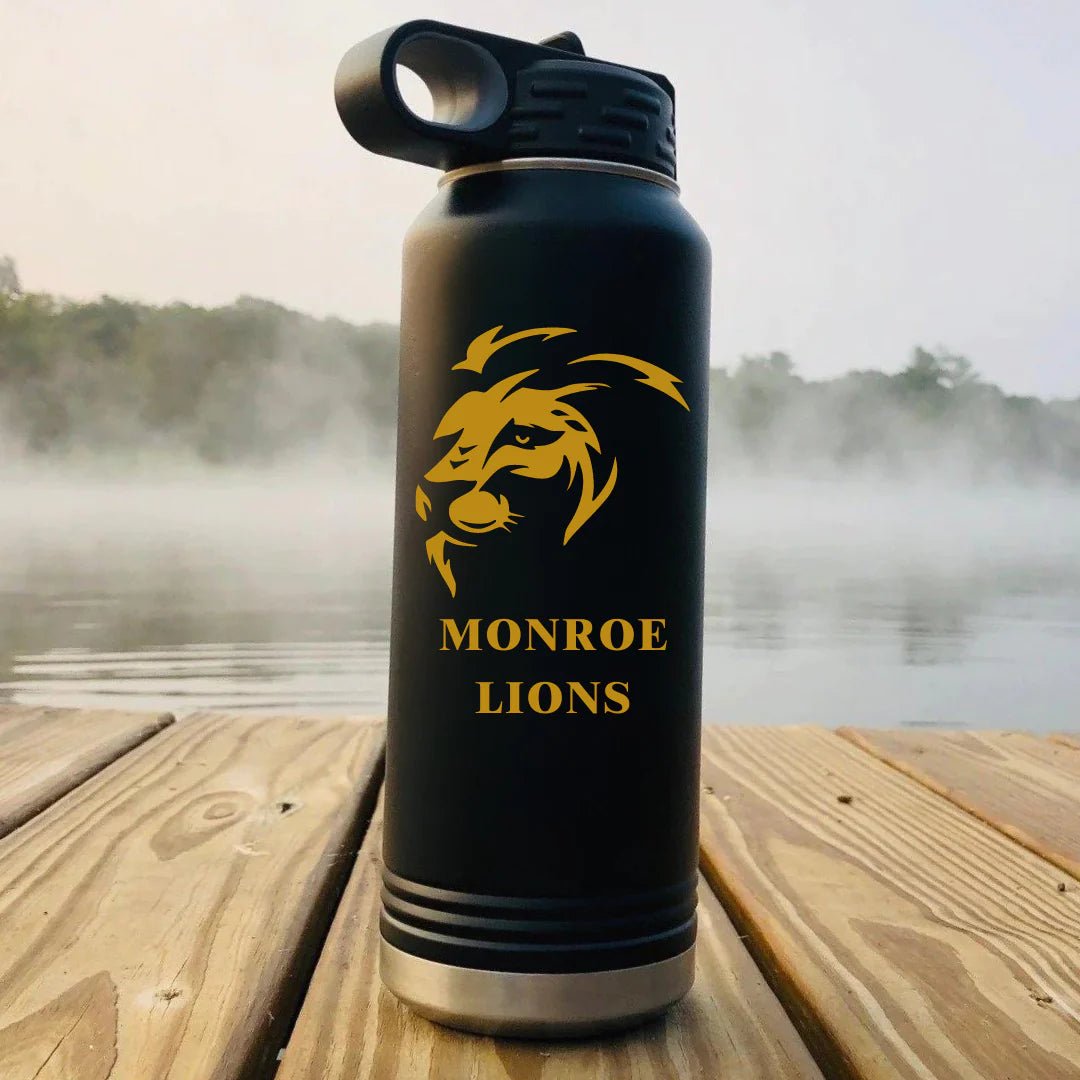 Unique Personalized Signature Team Logo Water Bottle Customized Gifts for Men by Groovy Guy