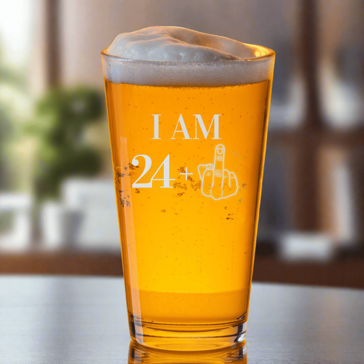 Unique Personalized 25th Birthday Beer Glass Customized pint glass Gifts for Men by Groovy Guy