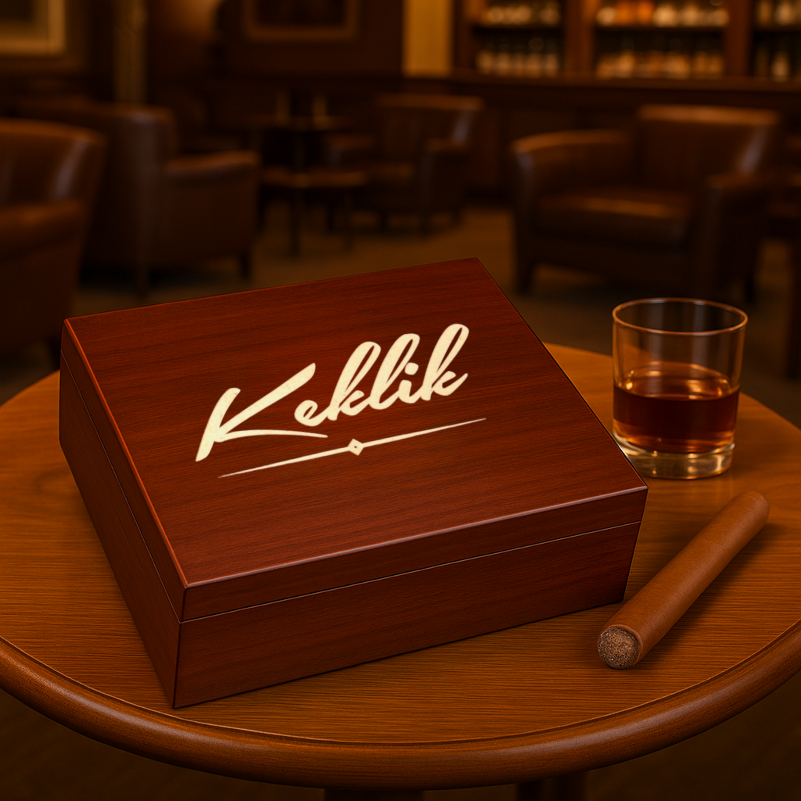Cherry Custom Engraved Humidor