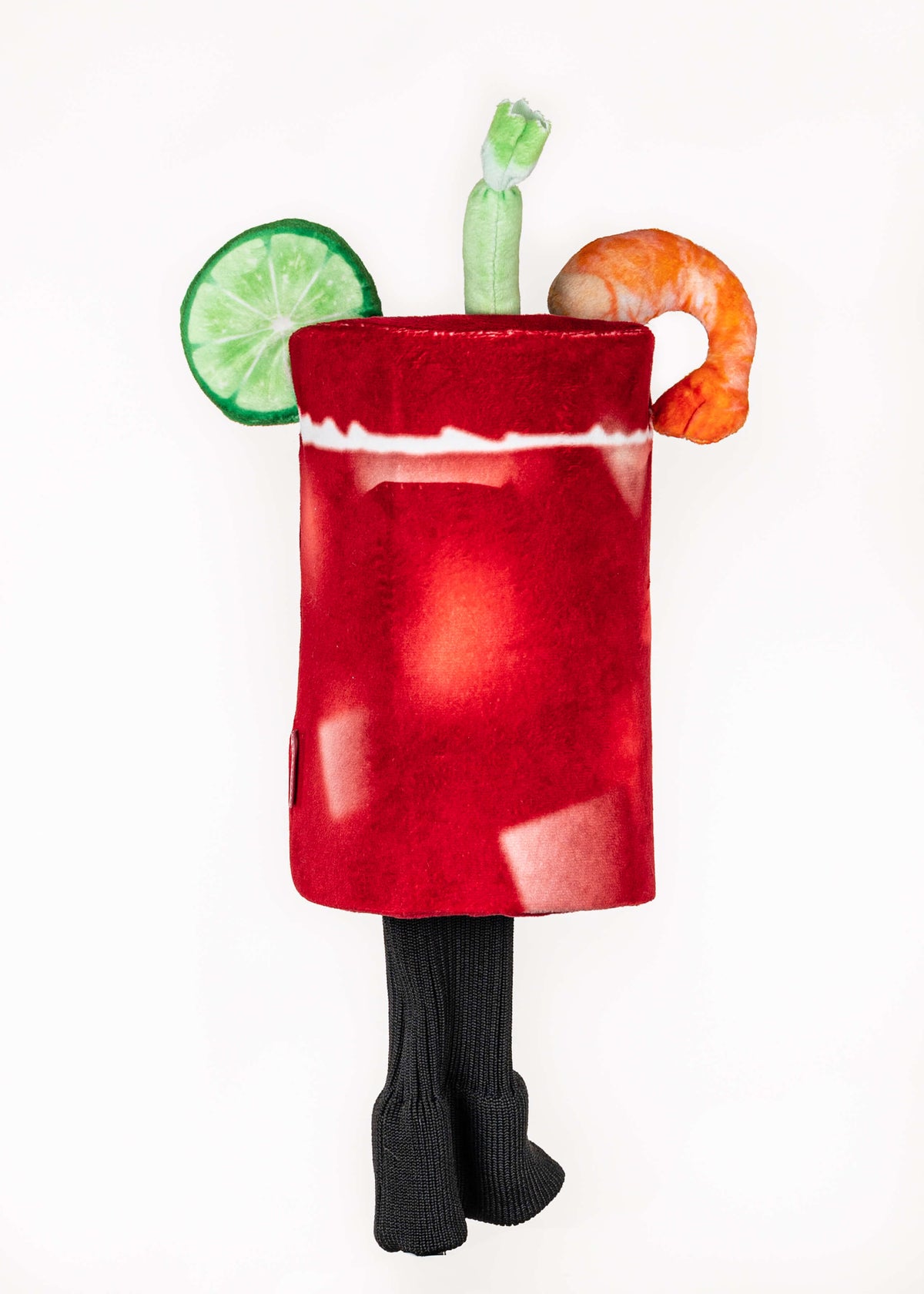 Bloody mary plush golf headcover for drivers up to 460cc, photographed on a plain background