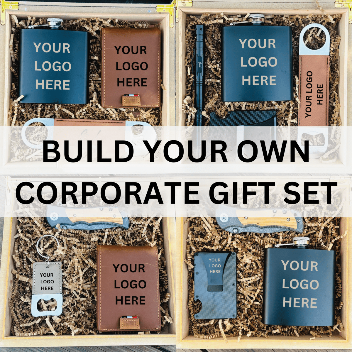 Custom logo gifts in a personalized corporate gift box