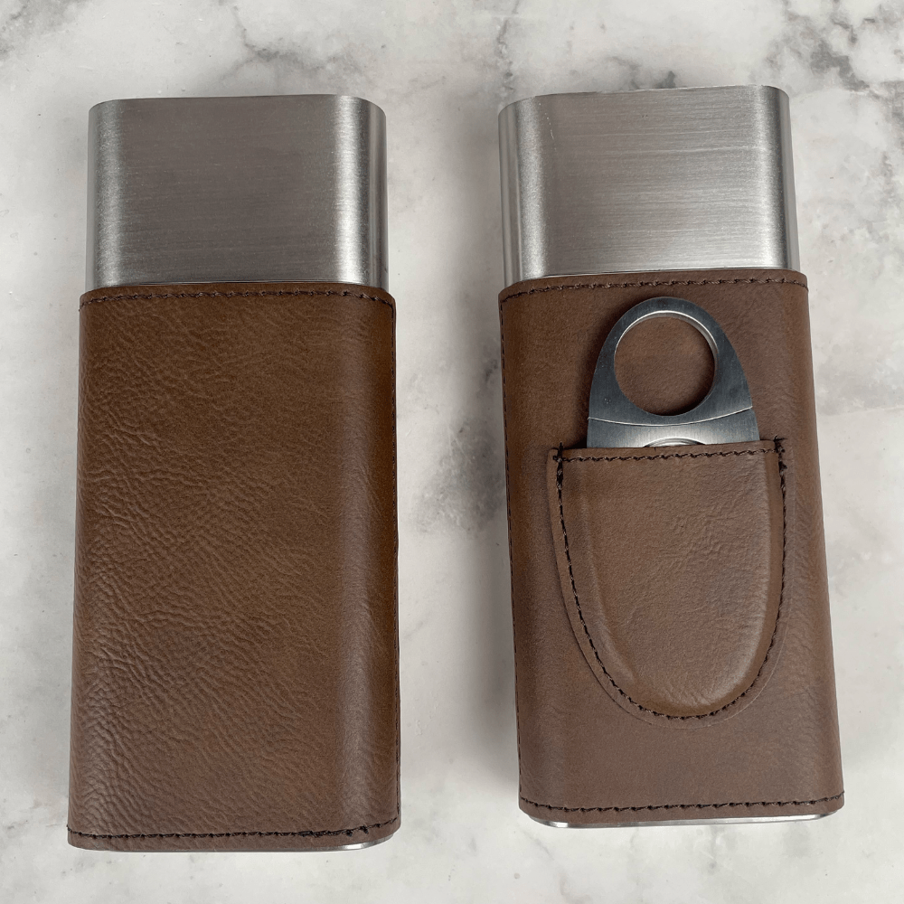 Unique Personalized Engraved Cigar Travel Case Customized Cigar Case Gifts for Men by Groovy Guy
