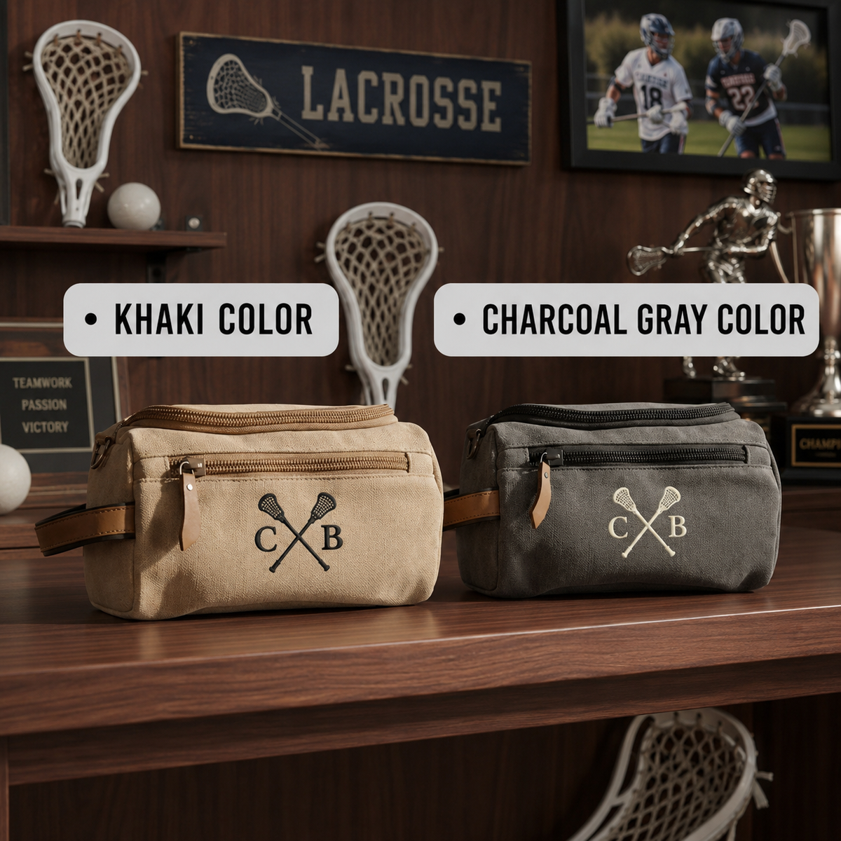 Coach's Whistle Lacrosse Coach Toiletry Bag