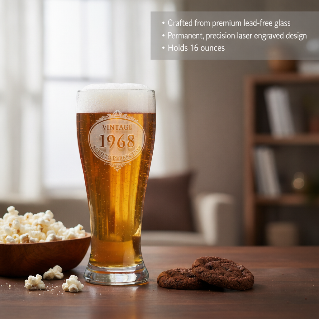 Birthday Pilsner Beer Glass