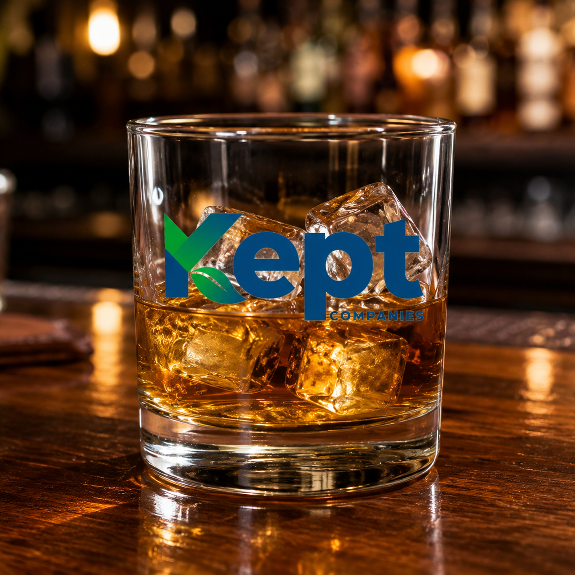 Custom Printed Rocks Glass with Business Logo