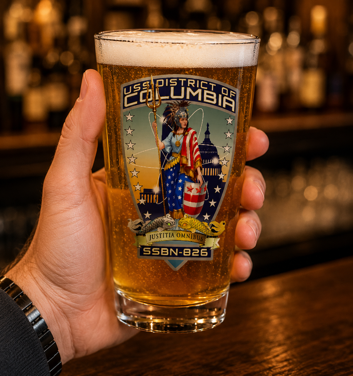 Full Color Custom Logo Beer Glass