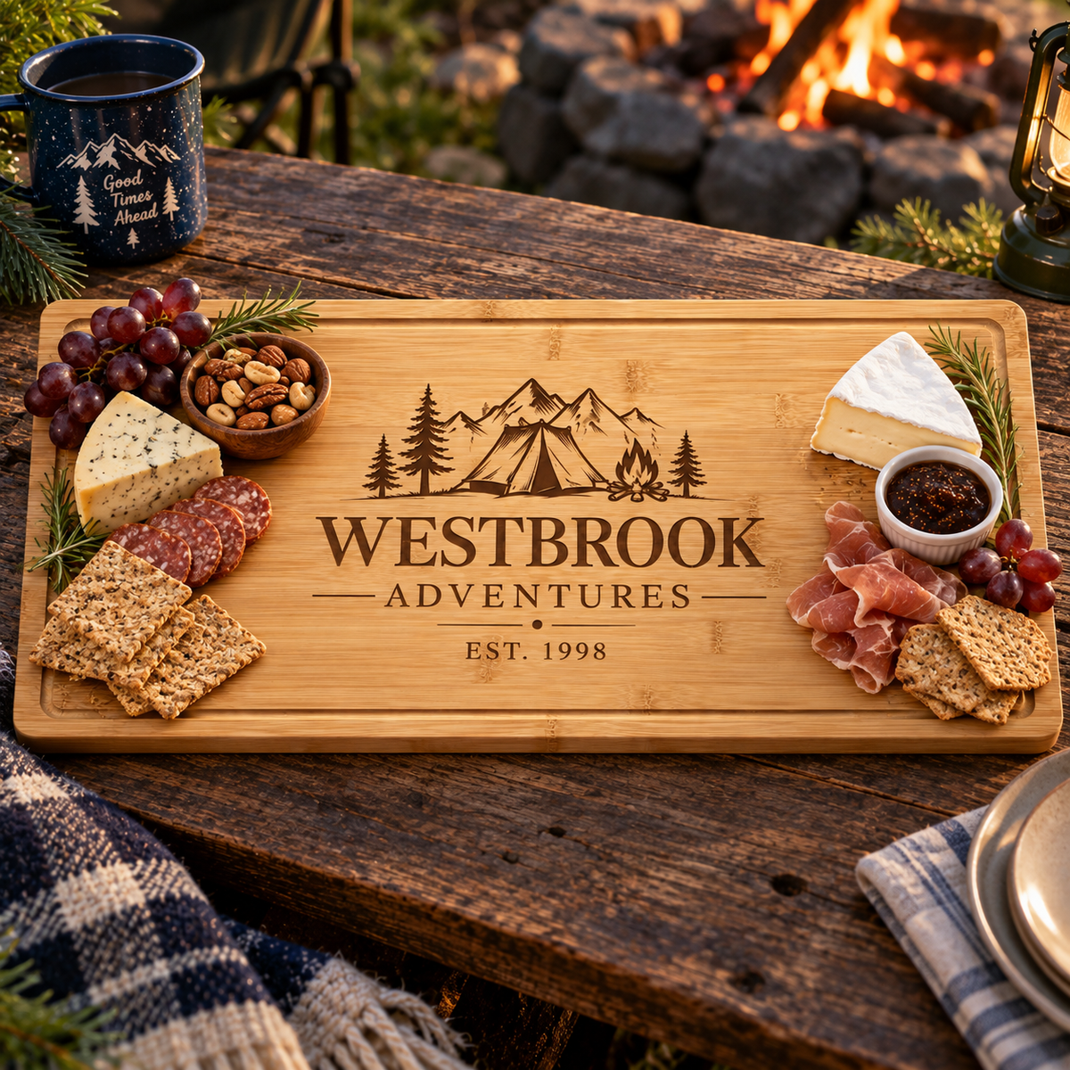 Personalized Camping Cutting Board