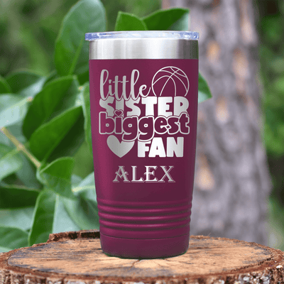 Maroon Basketball Tumbler With Cheering From The Sidelines Design
