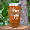 Orange Basketball Tumbler With Cheering From The Sidelines Design