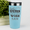 Teal Basketball Tumbler With Cheering From The Sidelines Design