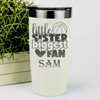 White Basketball Tumbler With Cheering From The Sidelines Design