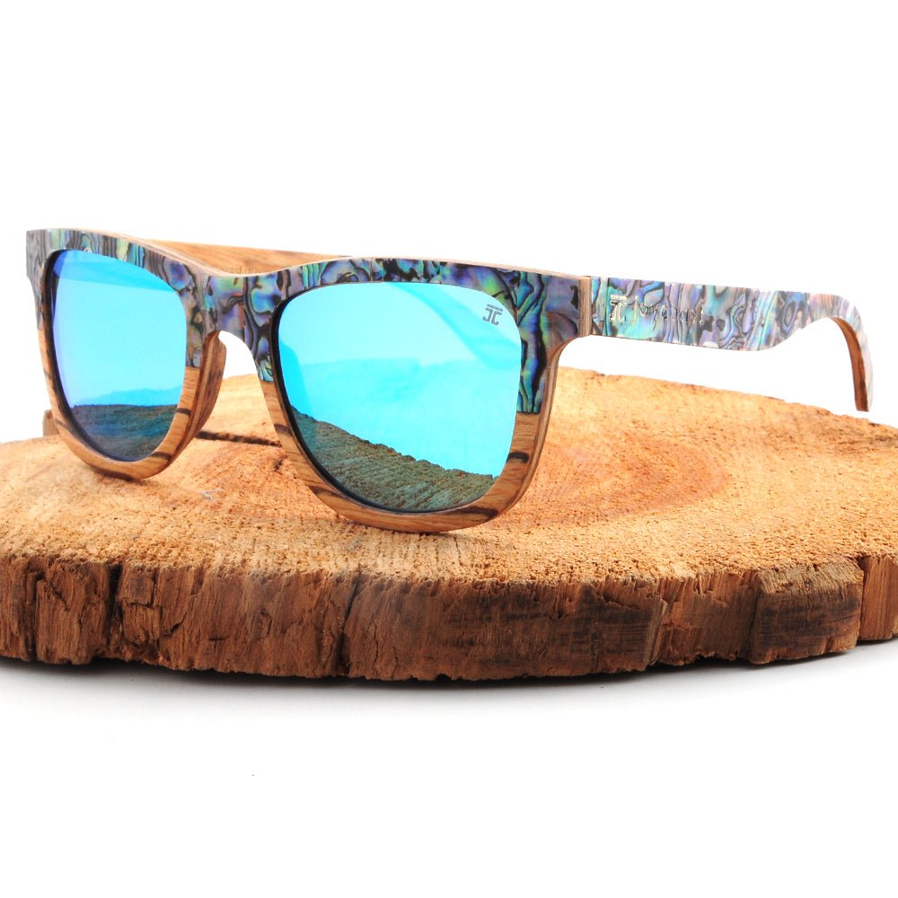 Unique Personalized Cirque Wayfinder | Abalone Customized Wooden Sunglasses Gifts for Men by Groovy Guy