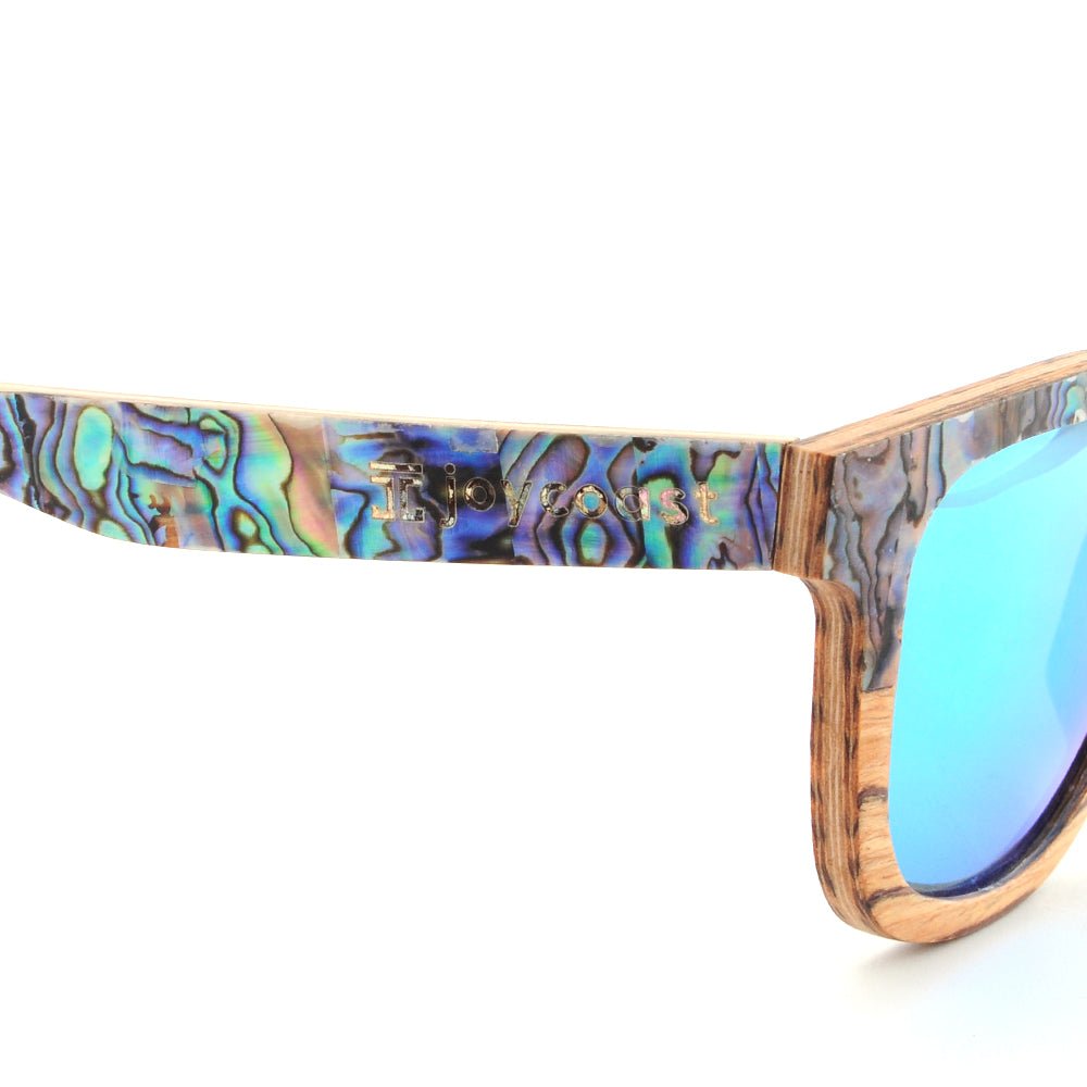 Unique Personalized Cirque Wayfinder | Abalone Customized Wooden Sunglasses Gifts for Men by Groovy Guy