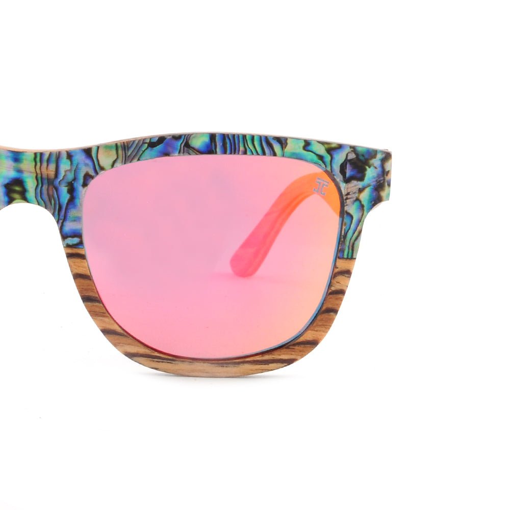 Unique Personalized Cirque Wayfinder | Abalone Customized Wooden Sunglasses Gifts for Men by Groovy Guy