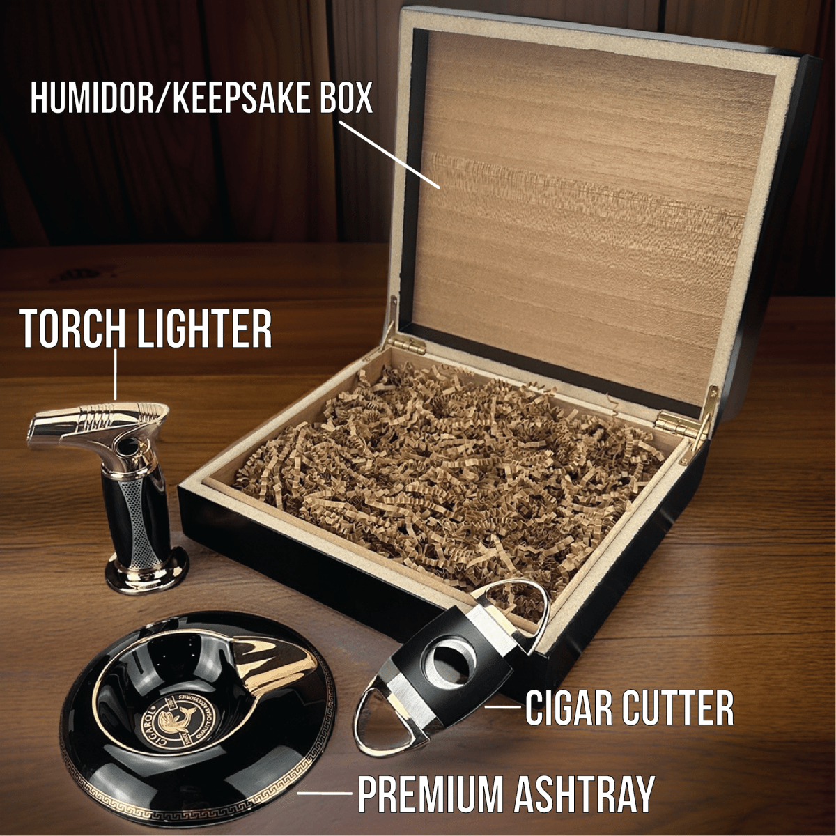 cigarette lighter gift set Gentlemen's Club Personalized Cigar Gift Set - Complete Humidor & Accessories cigarette lighter gift set Gentlemen's Club Personalized Cigar Gift Set - Complete Humidor & Accessories