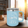 Light Blue Uncle Mug Shaped Tumbler With Cool Uncles Club Design