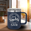 Navy Uncle Mug Shaped Tumbler With Cool Uncles Club Design