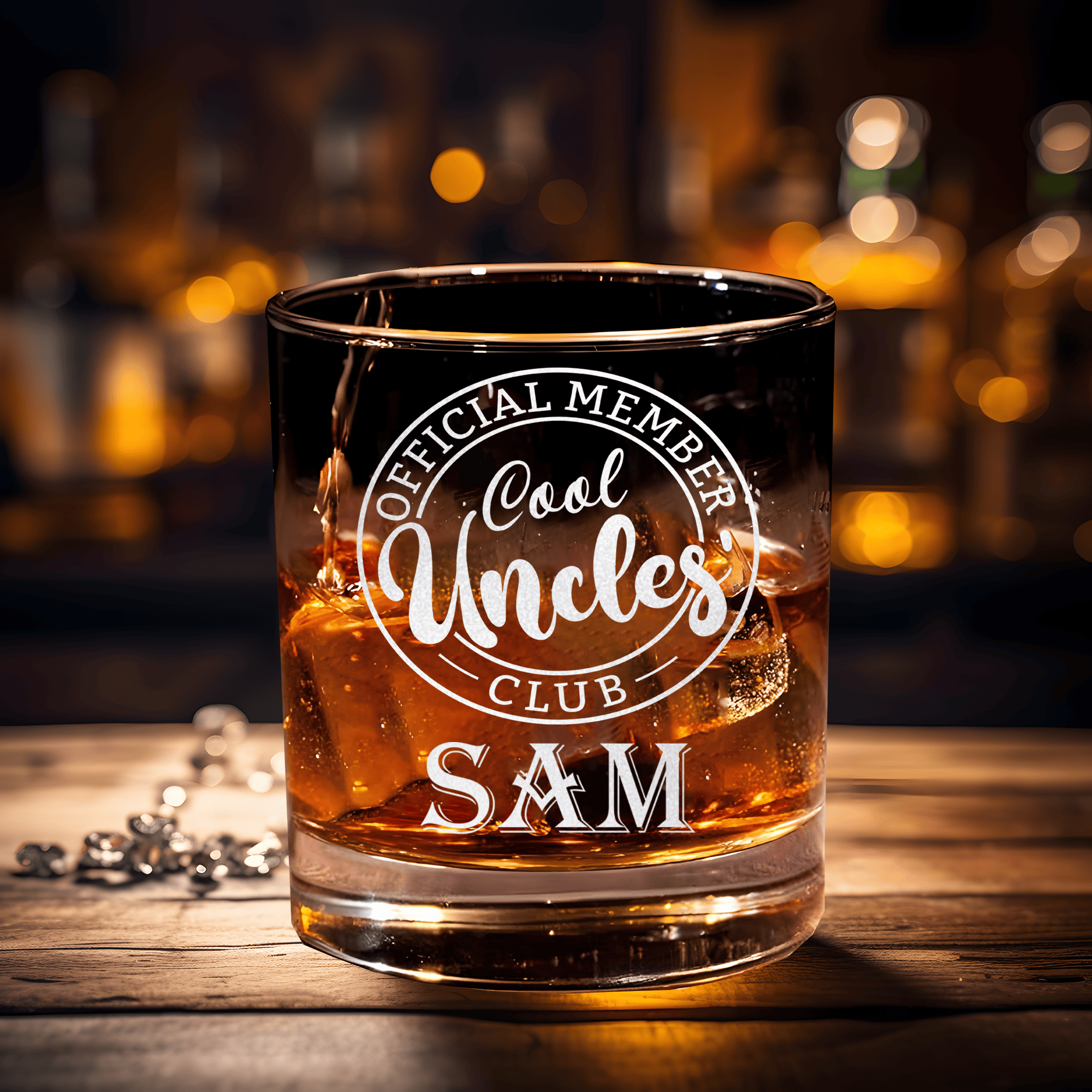 Cool Uncles Club Whiskey Glass