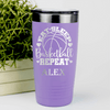 Light Purple Basketball Tumbler With Court Dreams And Daily Life Design