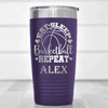 Purple Basketball Tumbler With Court Dreams And Daily Life Design