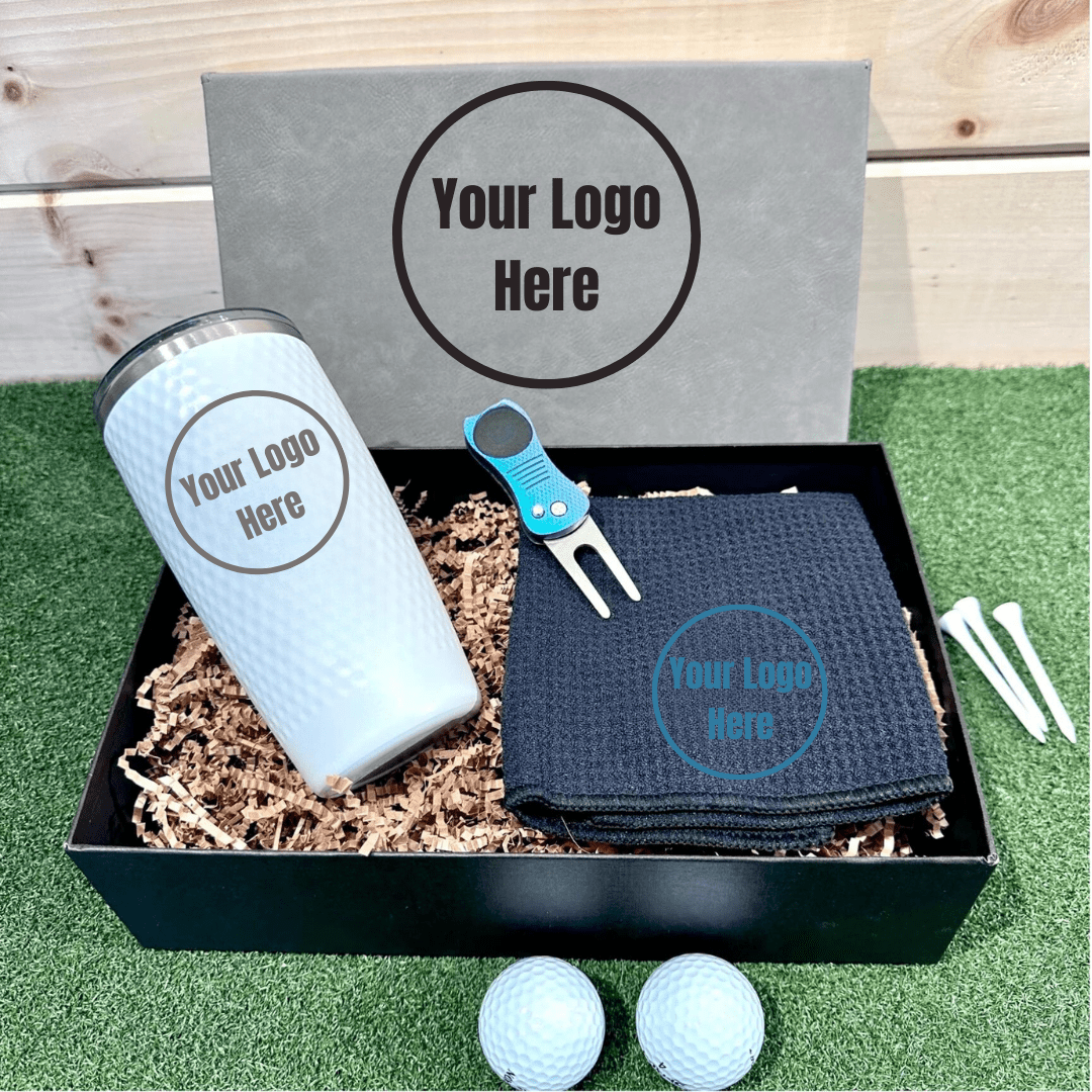 Unique Personalized Custom Logo Golf Gift Box Set Customized Golf Gifts for Men by Groovy Guy