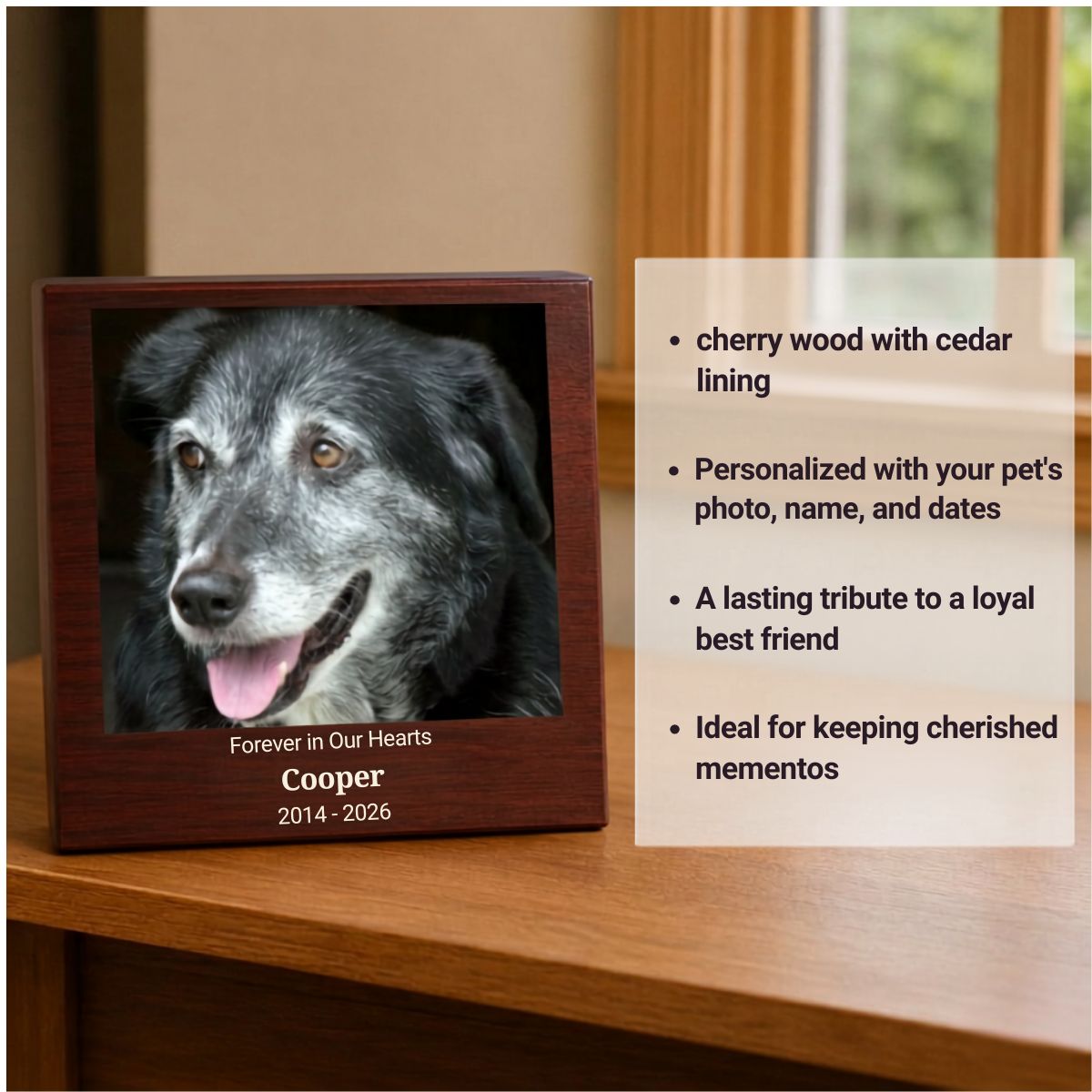 custom Pet memorial Keepsake Box