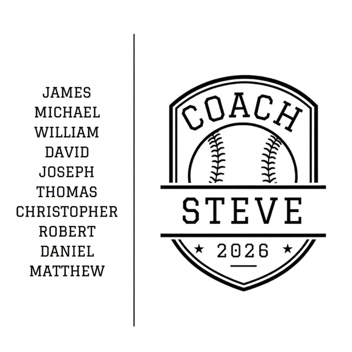 Personalized Baseball Coach Team Tumbler