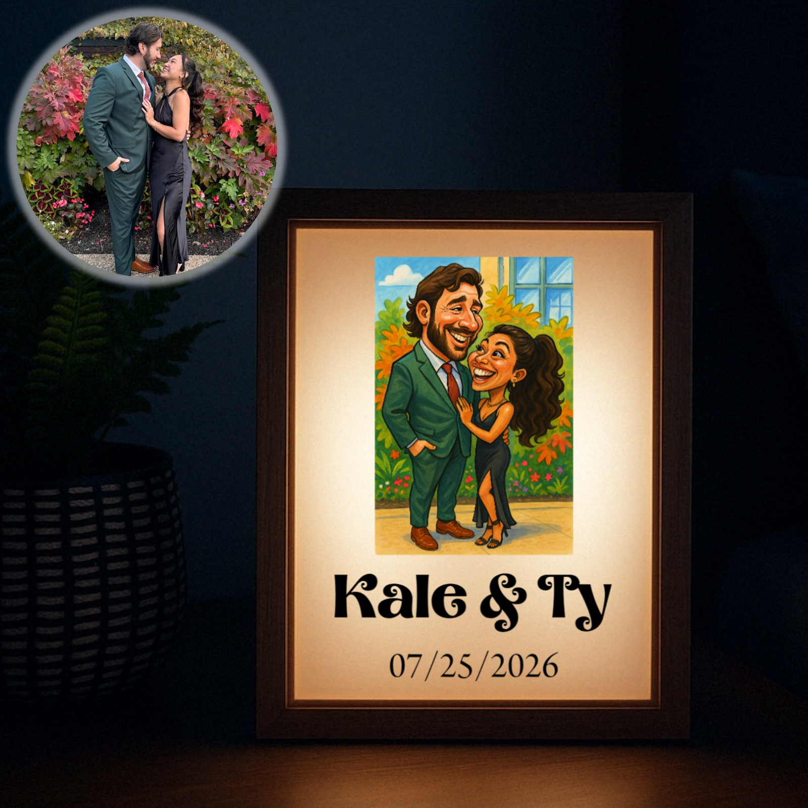 Couples Caricature Light Box