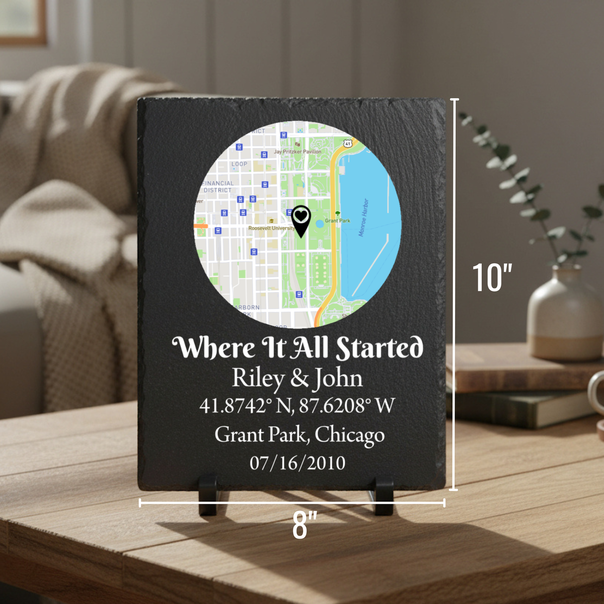 Where We Met Slate Map