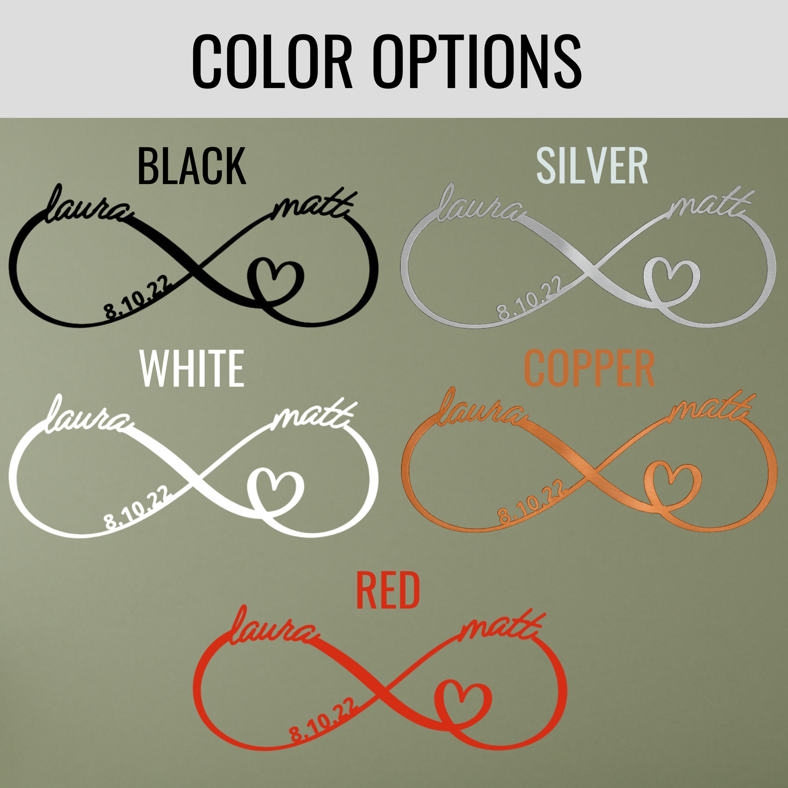 Personalized Infinity Anniversary Sign