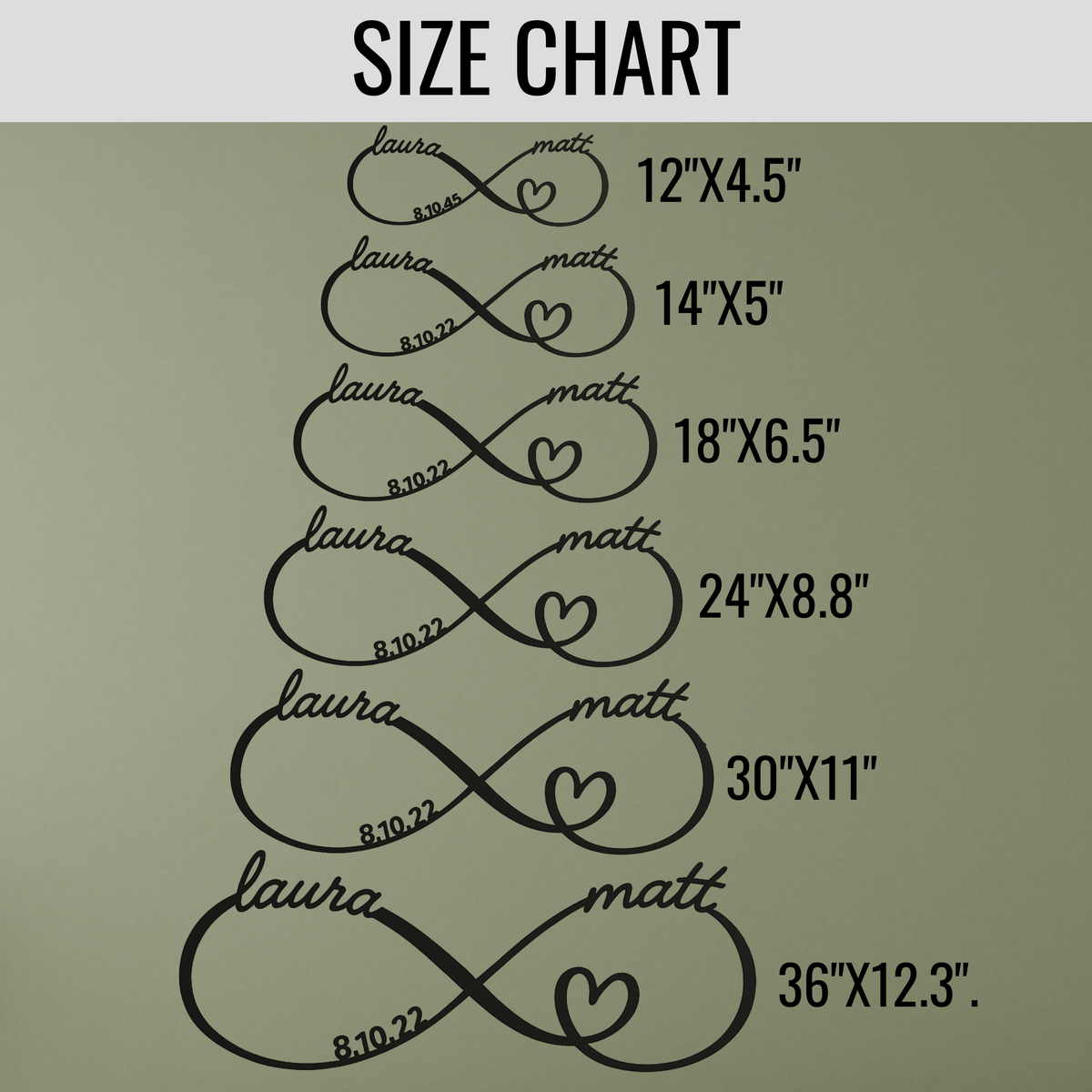 Personalized Infinity Anniversary Sign