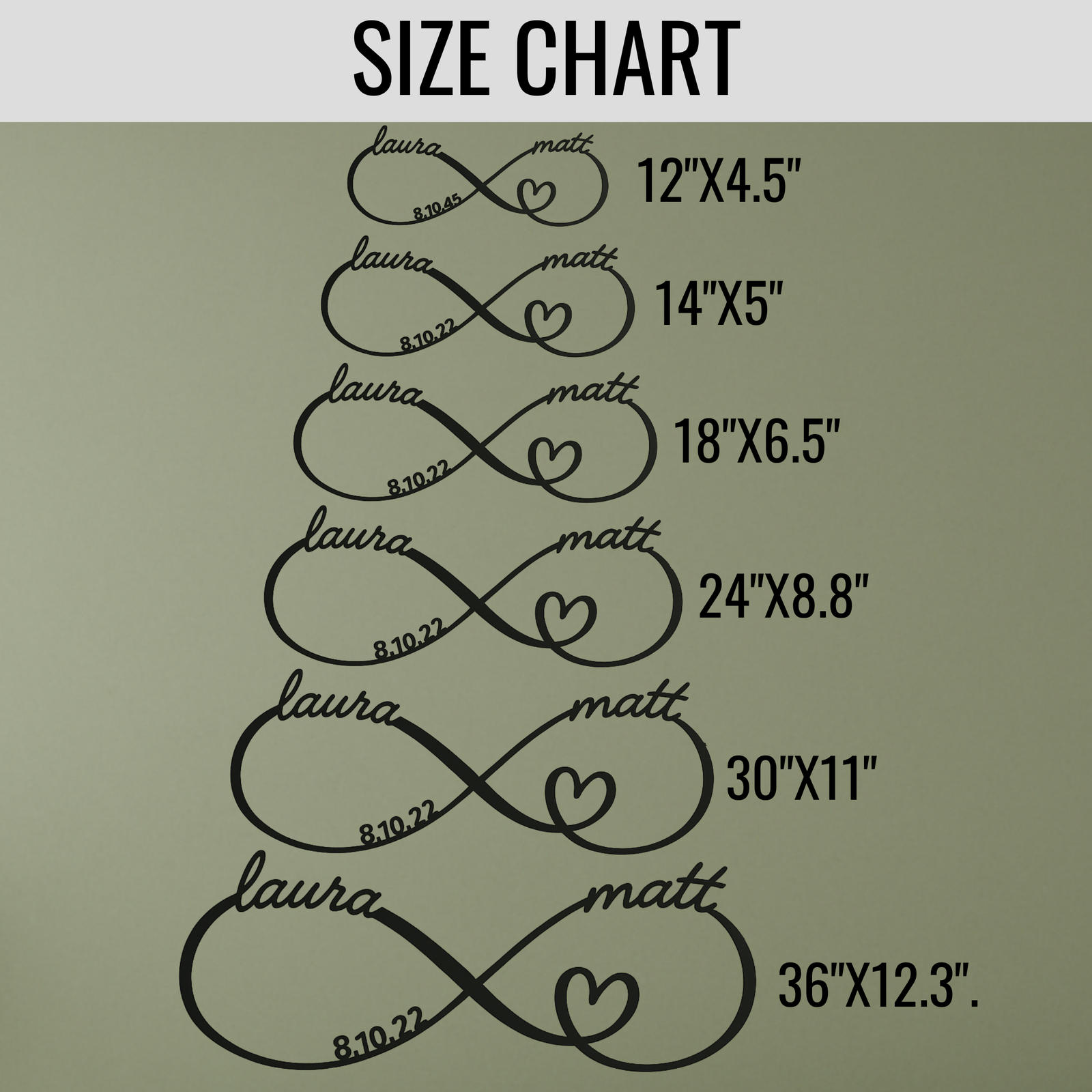 Personalized Infinity Anniversary Sign