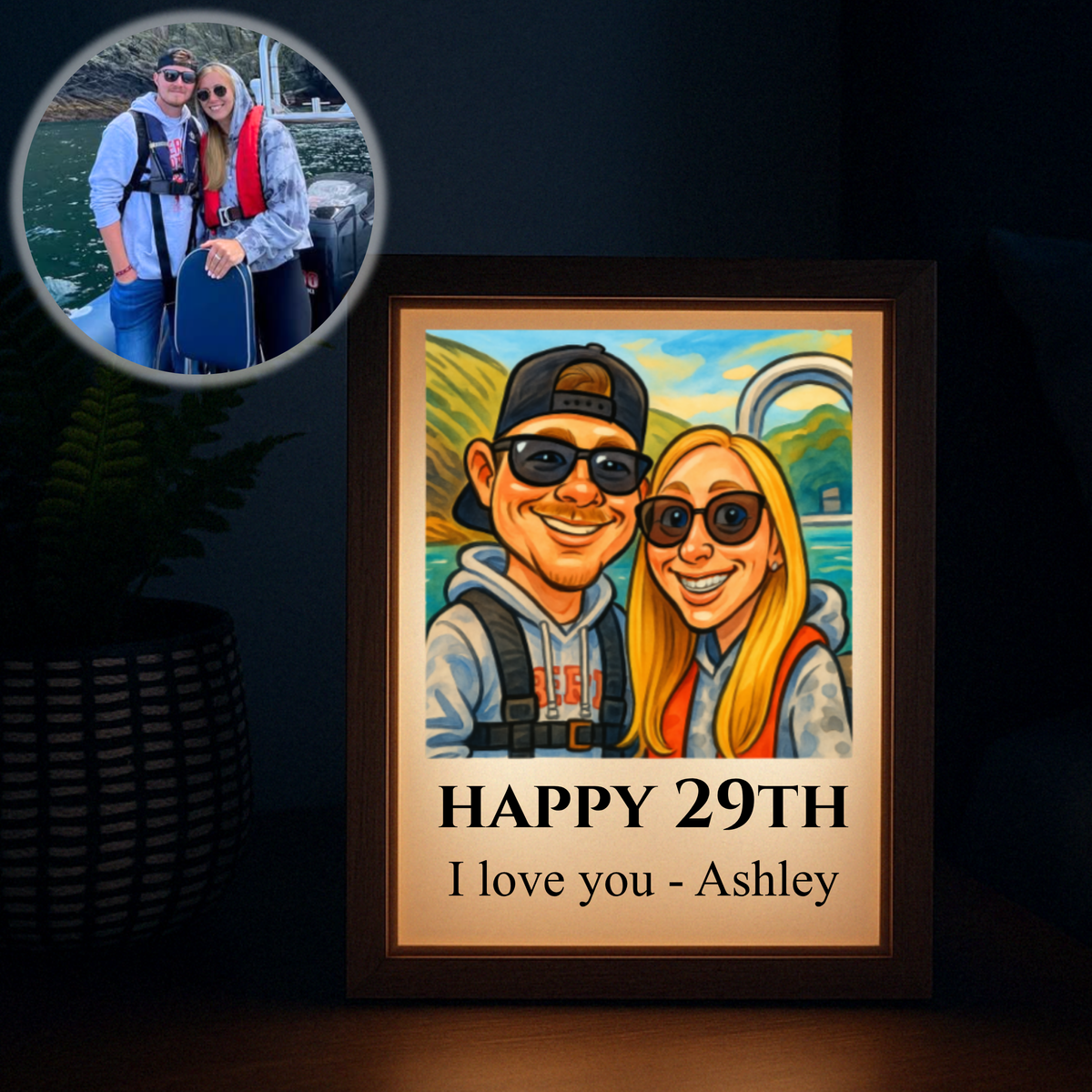 Birthday Caricature Light Box