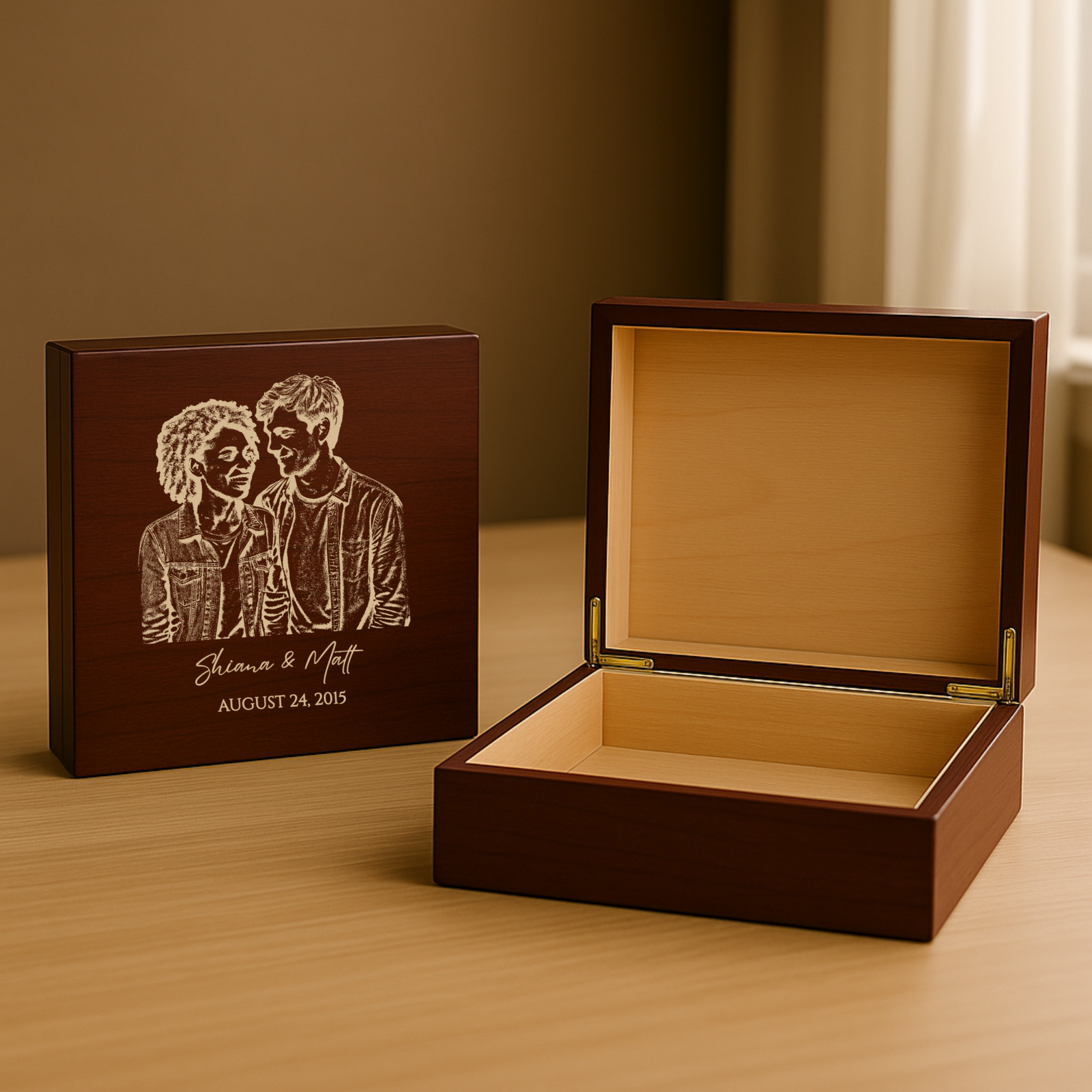 Personalized Wooden Memory Box