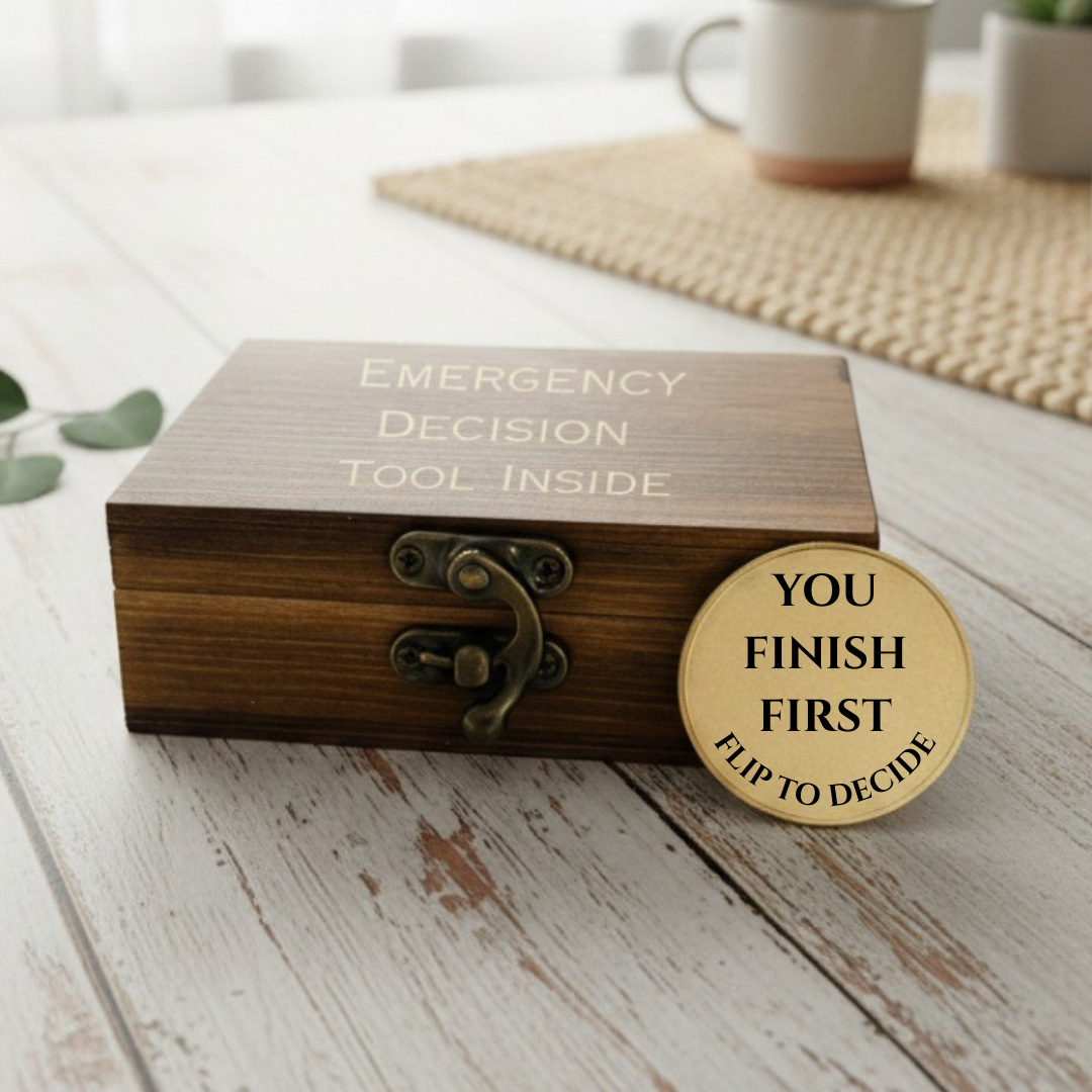 Personalized Valentine’s Day gift for him, decision coin for couples