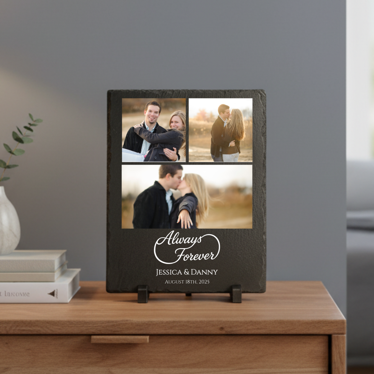 Forever & Always Photo Slate Plaque