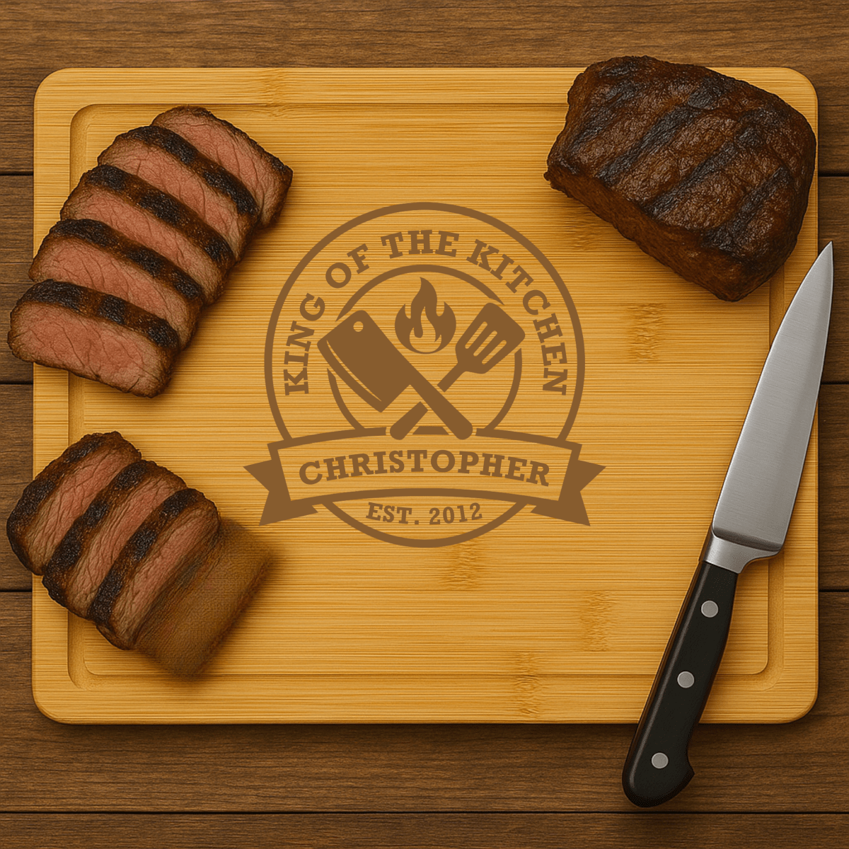 Unique Personalized Dad’s Personalized Cutting Board Customized Cutting Board Gifts for Men by Groovy Guy