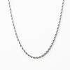 Classic Silver Rope Necklace - 3mm