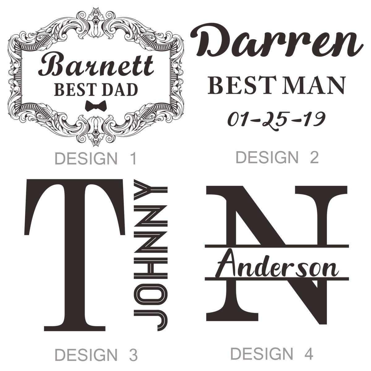 Unique Personalized Leather Flask Gift Set Customized Flask Set Gifts for Men by Groovy Guy