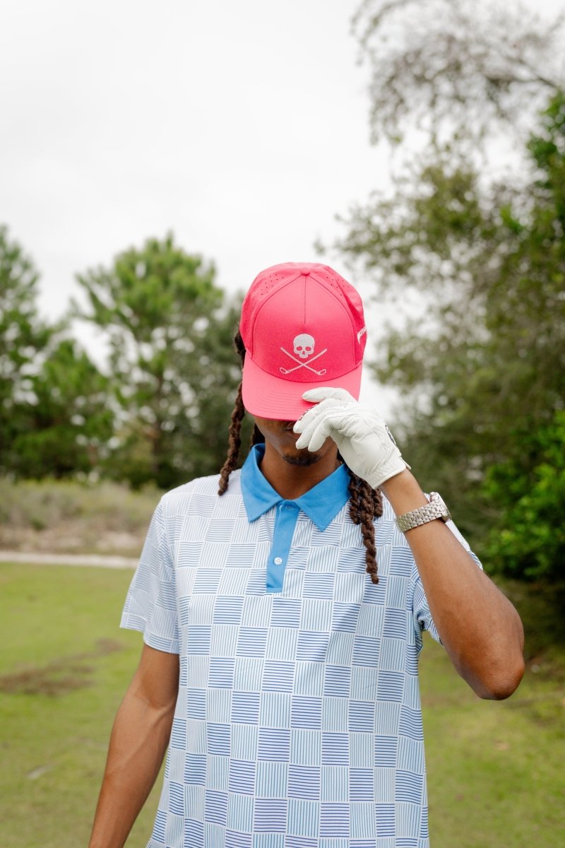 Unique Personalized Pink Skull Golf Hat Customized Gifts for Men by Groovy Guy
