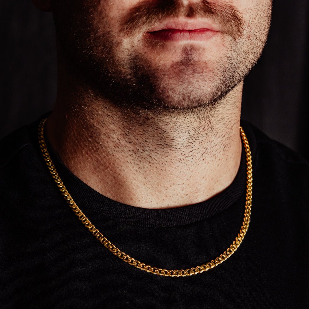 Unique Personalized Classic Gold Cuban Link Chain - 5mm Customized Gold Gifts for Men by Groovy Guy