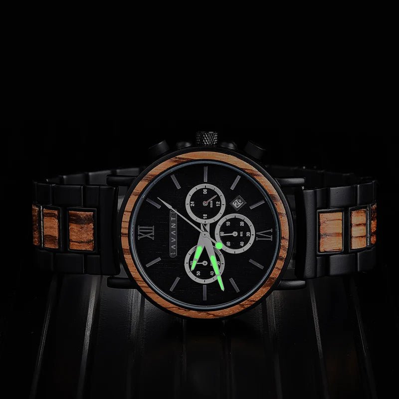 Unique Personalized Black Steel Explorers Watch Customized Watches Gifts for Men by Groovy Guy