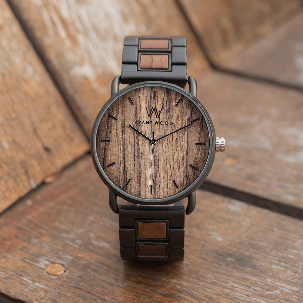 Unique Personalized Gunmetal Minimalist Watch Customized Gifts for Men by Groovy Guy