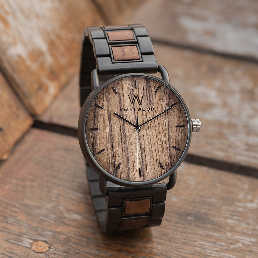 Unique Personalized Gunmetal Minimalist Watch Customized Gifts for Men by Groovy Guy