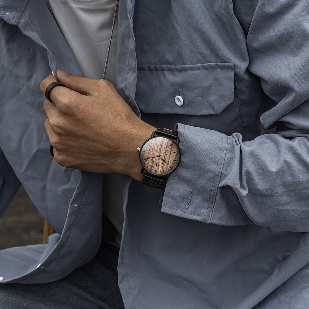 Unique Personalized Gunmetal Minimalist Watch Customized Gifts for Men by Groovy Guy