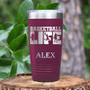 Maroon Basketball Tumbler With Dedicated Court Life Design